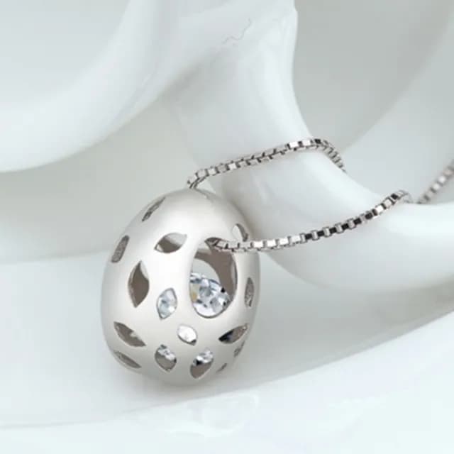 【米蘭精品】現貨+預購 項鍊鑲鑽流行銀飾品(可愛精緻百搭母親節情人節生日聖誕節交換禮物73am70)