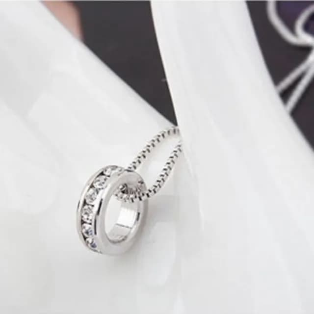 【米蘭精品】現貨+預購 項鍊水晶流行飾品(鑲鑽緣定一生母親節情人節生日聖誕節交換禮物2色73aj102)