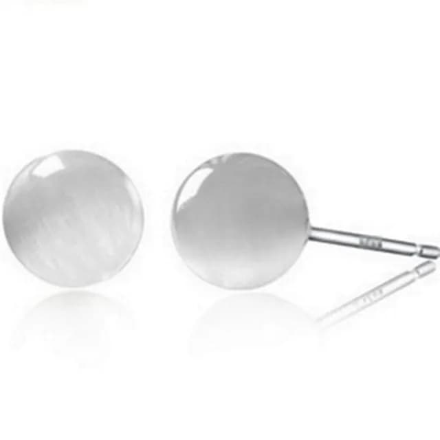 【米蘭精品】現貨+預購 耳環貓眼石流行銀飾品(韓版時尚簡約圓珠七夕情人節生日聖誕節交換禮物2色73ac71)