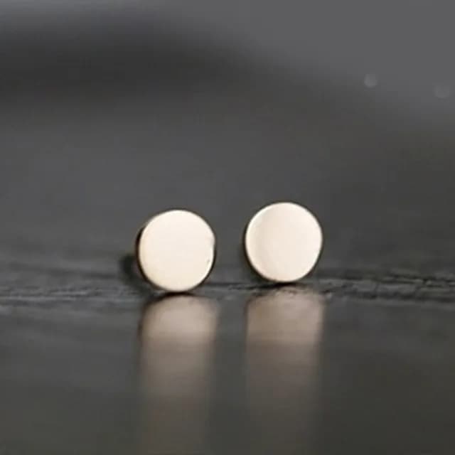 【米蘭精品】現貨+預購 玫瑰金耳環流行飾品(時尚簡約百搭小豆豆母親節生日情人節聖誕節交換禮物71at3)