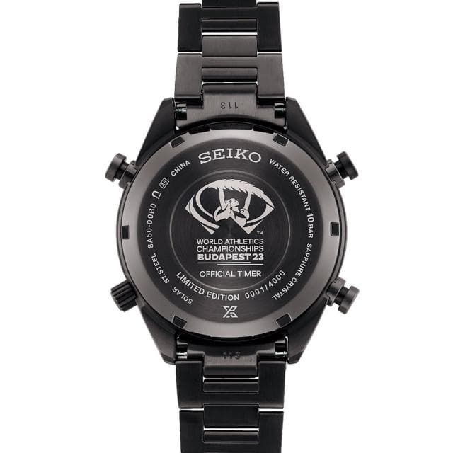 【SEIKO 精工】PROSPEX系列 40周年紀念 太陽能計時腕錶 母親節 禮物 推薦(SFJ007P1/8A50-00B0SD)