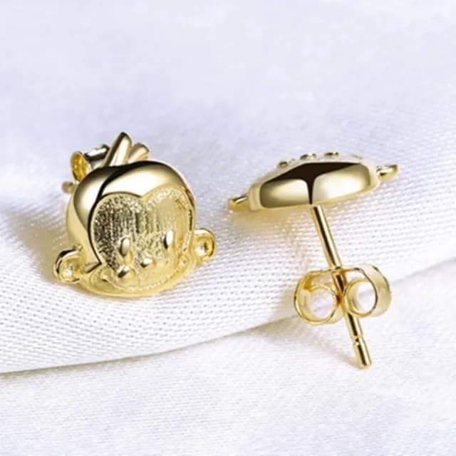 【米蘭精品】現貨+預購 耳環耳針式流行銀飾品(可愛猴子流行七夕情人節生日聖誕節交換禮物3色73ac105)