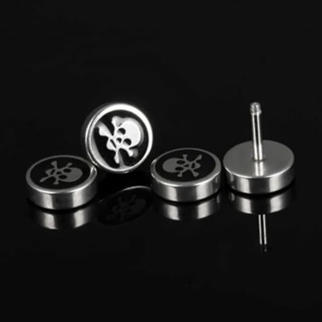【米蘭精品】現貨+預購 鈦鋼耳環耳飾(可愛時尚百搭骷顱頭母親節情人節生日聖誕節交換禮物73cn46)