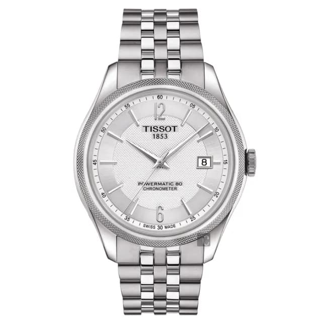 【TISSOT 天梭 官方授權】Ballade COSC 80小時矽游絲機械錶-銀/41mm 七夕 情人節禮物(T1084081103700)