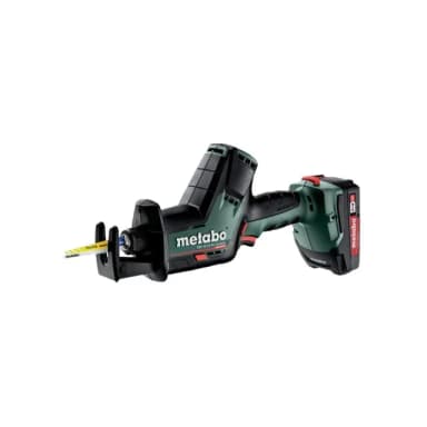 【metabo 美達寶】18V鋰電無刷單手軍刀鋸4.0Ah單電套裝組隨附工具袋(SSE 18 LTX BL Compact)