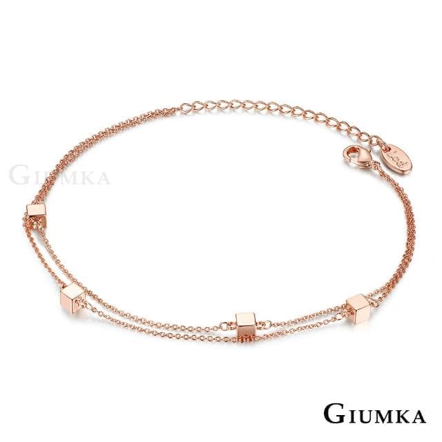 【GIUMKA】女士腳鍊．麗小方糖．新年禮物/開運/送禮(玫瑰金)