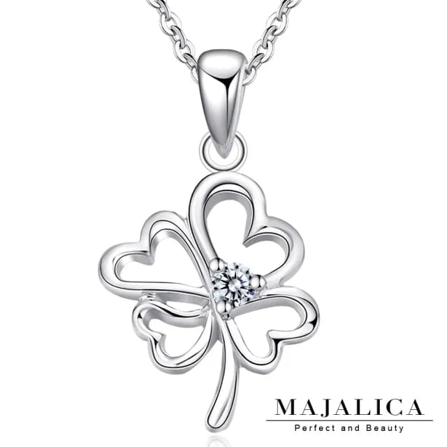 【Majalica】純銀項鍊．幸運草．新年禮物(送女友/閨密禮物)