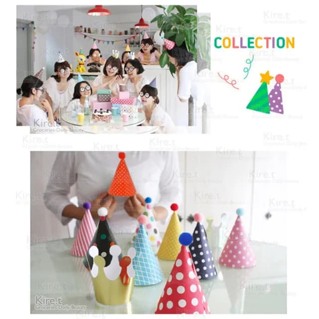 【kiret】韓版DIY可愛 派對帽 聖誕 萬聖節日-超值11入皇冠 生日帽多色隨機(DIY 派對 帽 生日 聖誕 聚會)