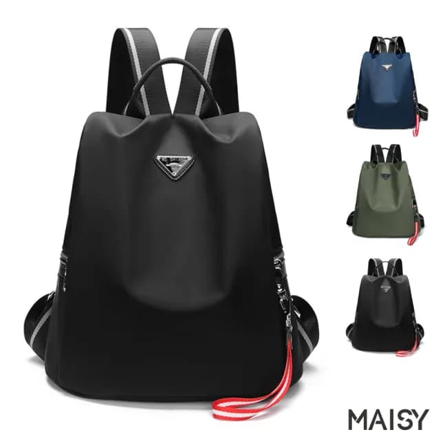 【MAISY】情人節禮物 外出萬用旅行防盜後背包(現+預  黑色／藍色／軍綠色)