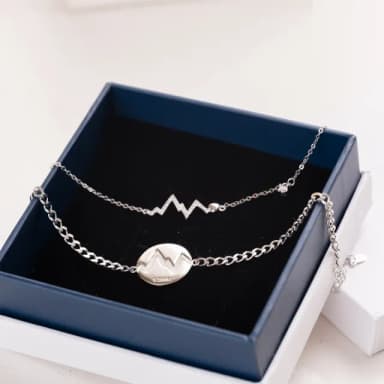 【Porabella】925純銀手鍊 心動情侶手鏈 520頻率 情人節禮物 告白禮物 Bracelets(一對販售)