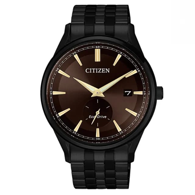 【CITIZEN 星辰】GENTS系列 可可棕 小秒針 光動能 時尚腕錶 畢業禮物 送禮 推薦(BV1115-82X)