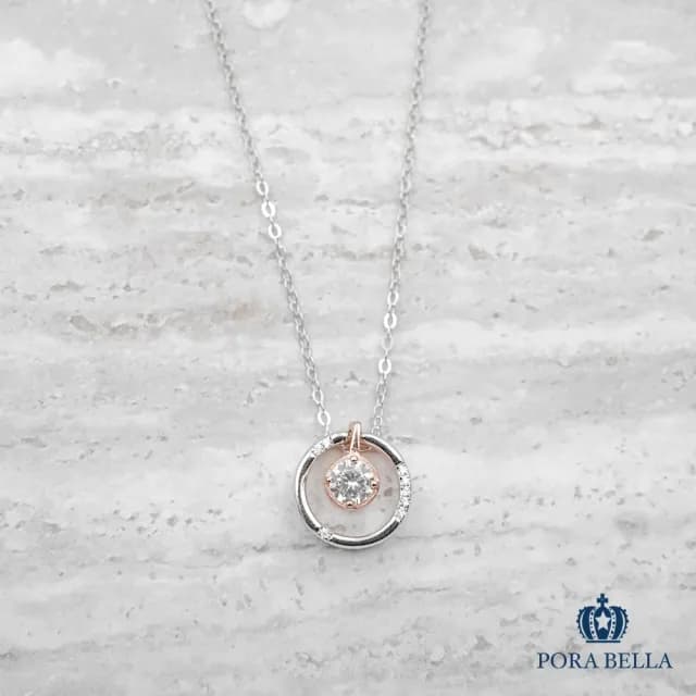 【Porabella】925純銀鋯石項鍊 設計款項鍊 純銀項鍊 母親節禮物 情人節禮物 告白Necklace