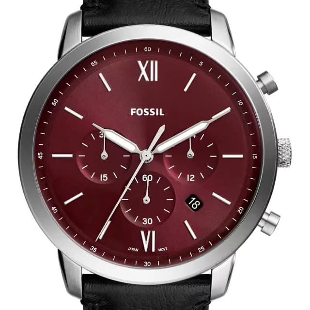 【FOSSIL】Neutra 紳士三眼計時手錶-44mm 禮物 送禮 推薦(FS6016)