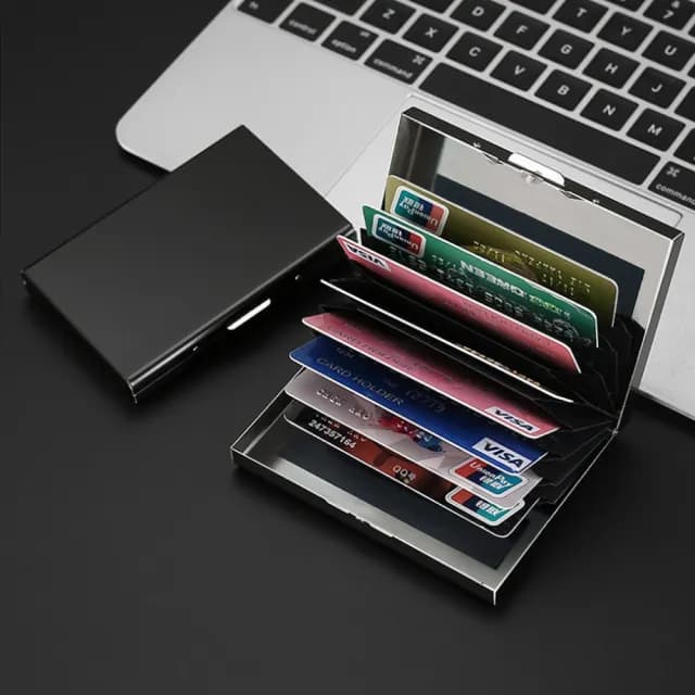 【Airy 輕質系】雙11 情人節禮物 七夕 防盜刷不鏽鋼卡盒 -10卡位