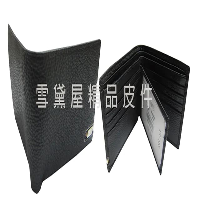 【SNOW.bagshop】情人節禮物 真皮包包  短夾二折型主袋休閒男仕款100%進口牛皮革材質(標準尺寸固定型證件夾