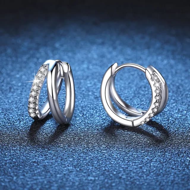 【巴黎精品】現貨+預購 莫桑鑽石耳環925純銀耳環耳針銀飾(0.15克拉女飾品生日情人節禮物a1co57)