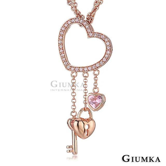 【GIUMKA】項鍊．雙鍊垂墜．玫金(生日禮物．送禮)