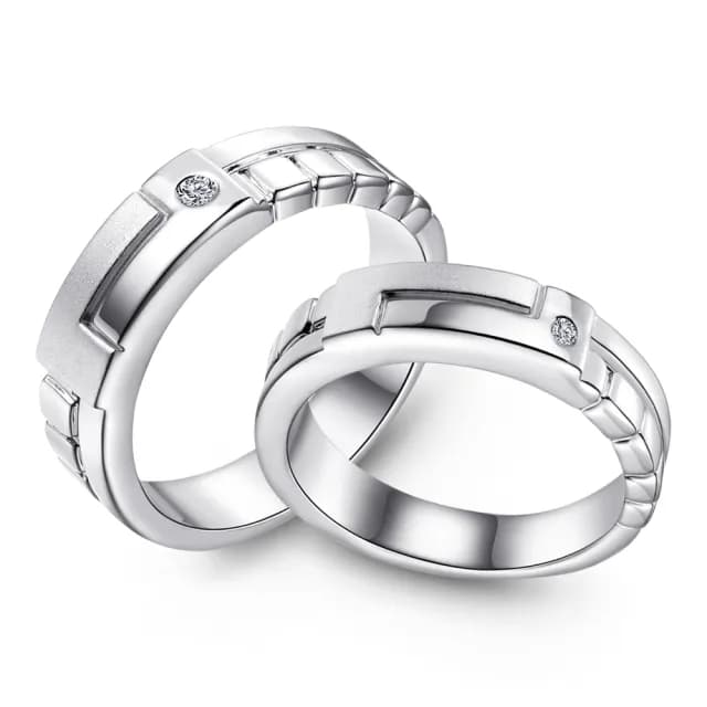 【GIUMKA】戒指．對戒．幾何戀曲．銀色．細(情人節禮物)