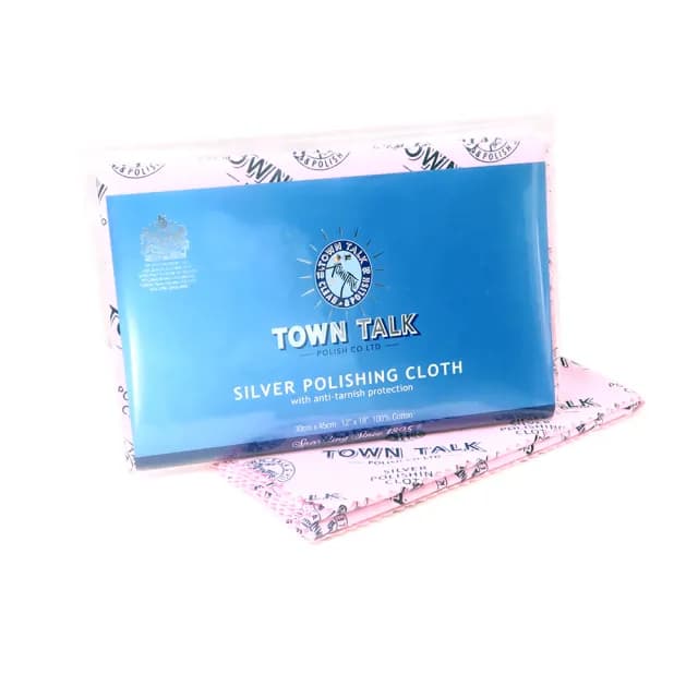 【Town Talk】父親節禮物 英國皇室御用拭銀布(銀飾日常保養清潔專用 Town talk 銀器拭亮布-大尺寸擦銀布)