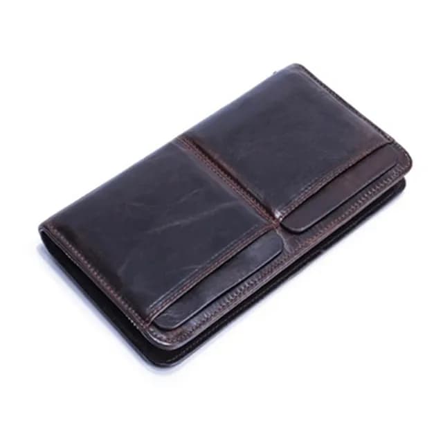 【米蘭精品】父親節禮物 真皮公事包手提包真皮革手拿包側背包(休閒復古大容量長款男包包2色73lu26)