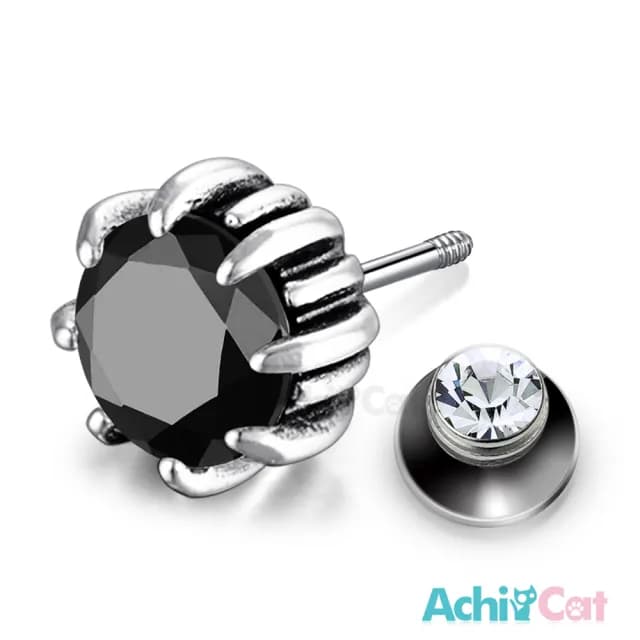 【AchiCat】純銀耳環．栓扣式．耳針．魔爪(白色情人節禮物)
