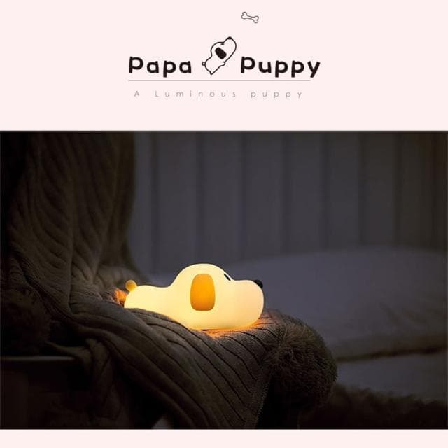 【papa puppy】LED小狗伴睡燈/小夜燈(床頭燈 氣氛燈 USB供電 交換禮物 聖誕/耶誕/生日禮物)