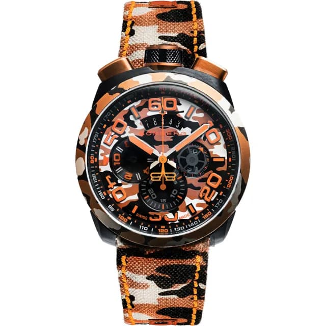 【BOMBERG】炸彈錶 BOLT-68 沙哈拉迷彩三眼計時手錶-45mm 送禮 禮物 推薦(BS45CHPCA.047.3)