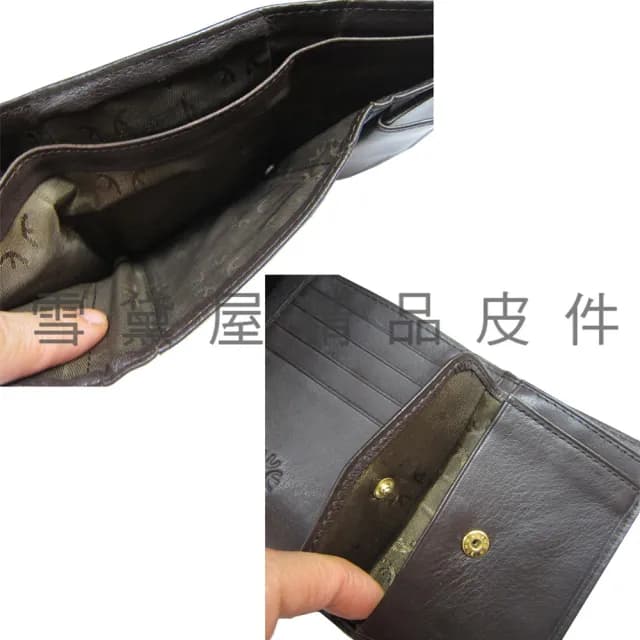 【SNOW.bagshop】情人節禮物 真皮包包  短夾中性復古皮夾三折暗扣式(主袋進口防水提花布+100%牛皮革材質)