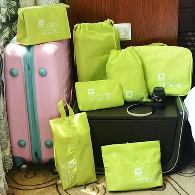 【E.City】情人節禮物 韓版加厚質感旅行收納七件組(旅行收納必備)