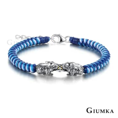 【GIUMKA】新年禮物．貔貅手鍊．蠶絲蠟繩(招財．開運)