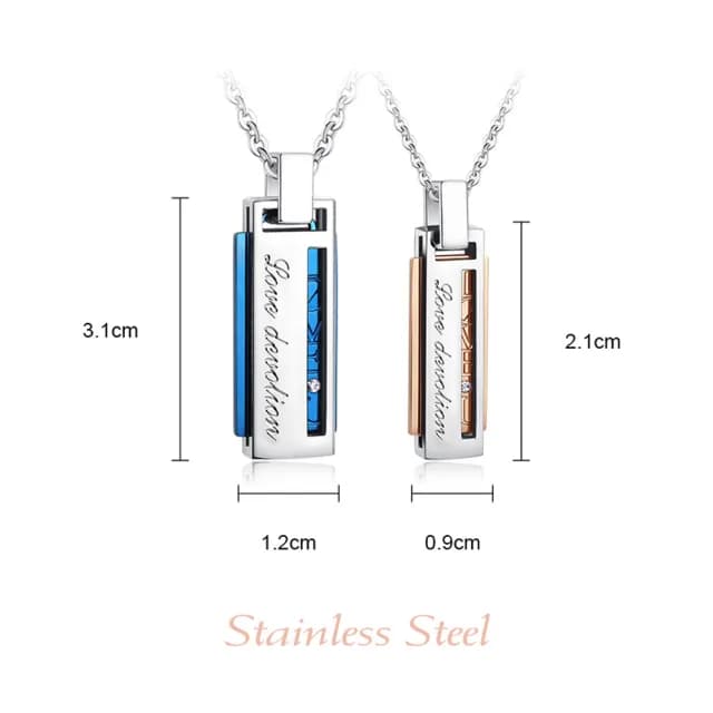 【GIUMKA】新年禮物．開運．情人項鍊．對鍊-單個價(黑色/藍色/玫金)