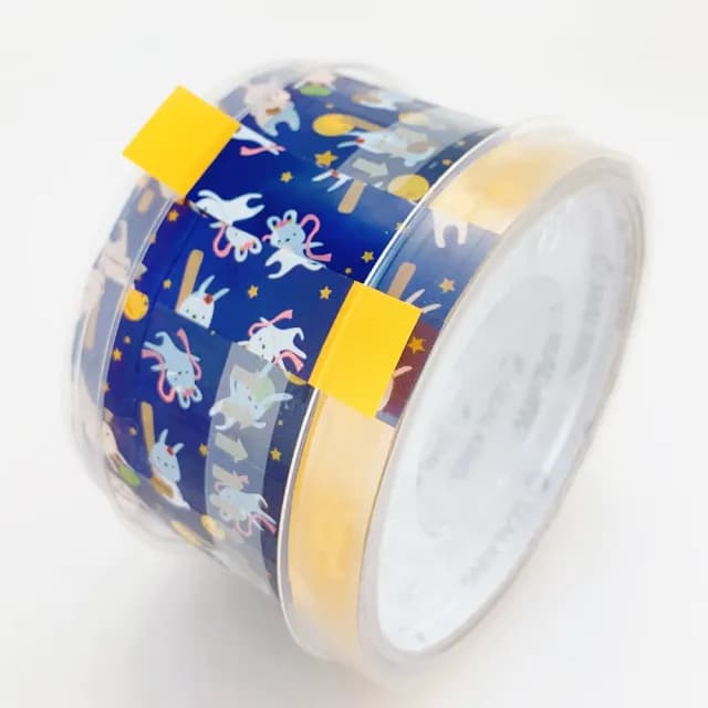 【王佳】節慶易撕貼｜玉兔搗中秋(14mm x 55mm/封口/包裝/黏貼)
