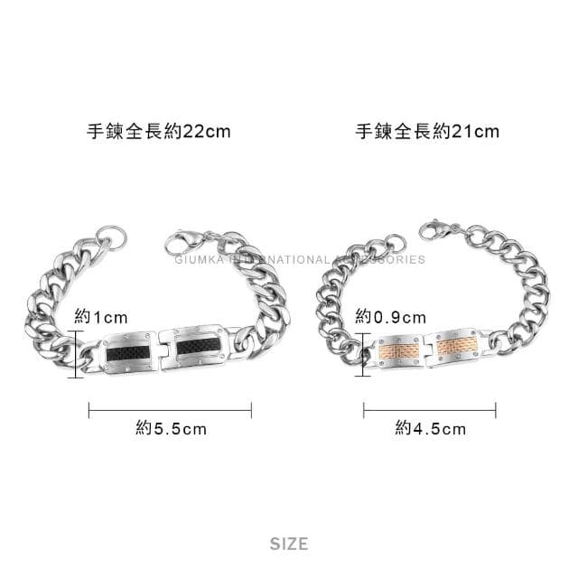 【GIUMKA】新年禮物．開運．情侶手鍊(黑色/玫金)