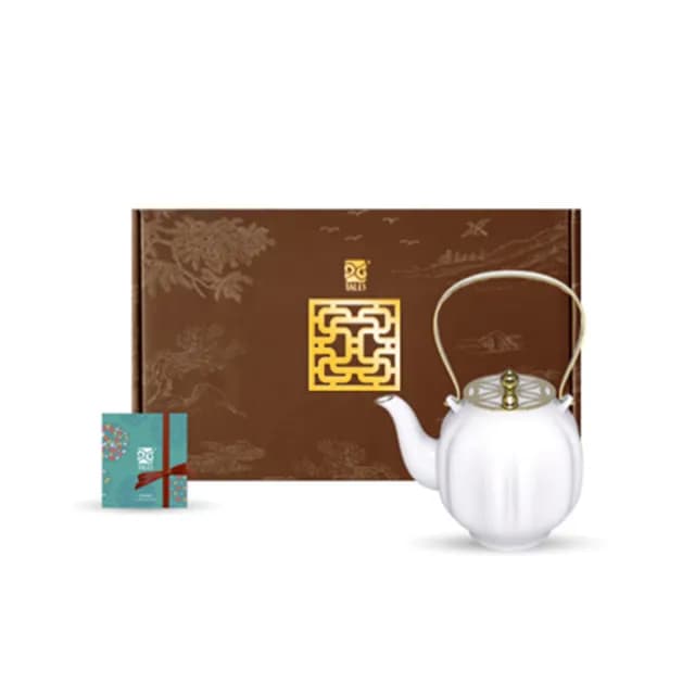 【TALES 神話言】花窗舞影-中式茶壺(文創 禮品 禮物 收藏 骨瓷)