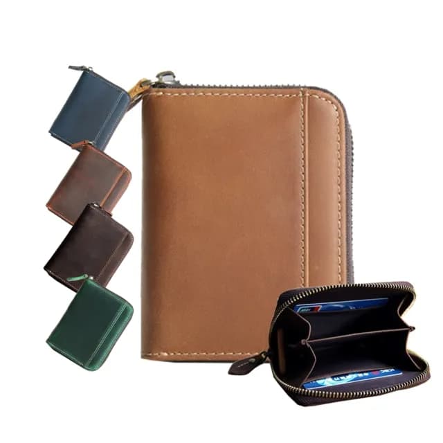 【玩皮工坊】真皮牛皮復古拉鍊零錢包 LH409 男夾女夾(真皮包包 5色可選)