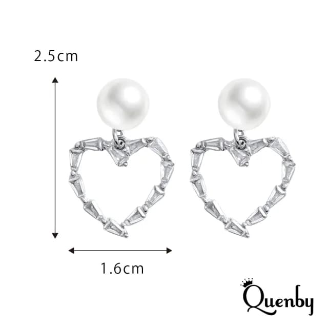 【Quenby】925純銀 百搭顯瘦氣質美女款珍珠耳環(耳針/飾品/配件) - momo購物網 - 好評推薦 -