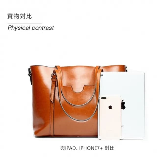 【玩皮工坊】情人節禮物 真皮油蠟牛皮復古女士大容量可裝A4手提包托特包女包LB137(真皮包包 5色可選)