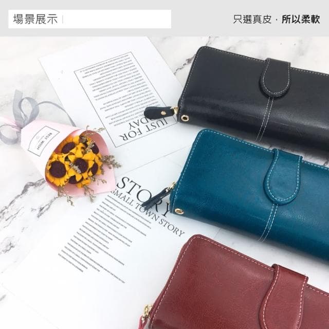 【玩皮工坊】真皮復古牛皮19卡位女士皮夾長夾女夾LH632(2色可選)