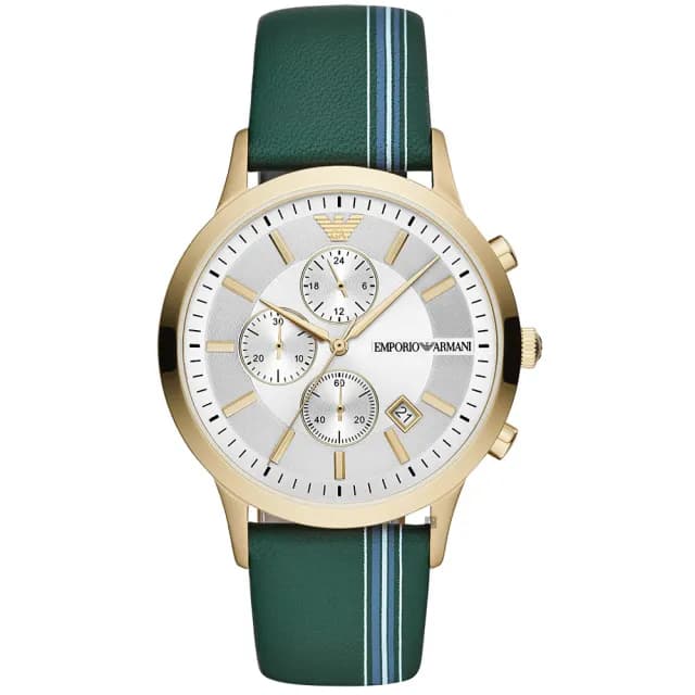 【EMPORIO ARMANI】義式經典三眼計時套表-43mm 禮物 送禮 推薦(AR11233)