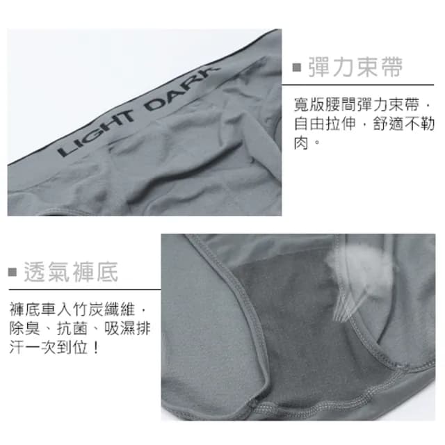 【尚芭蒂】4件組 男三角褲M-XXL/大尺碼/竹炭紗超彈力舒適貼身內褲/抗菌/透氣/時尚/情人節/禮物/生日