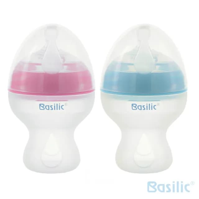【Basilic 貝喜力克】寬口徑矽膠奶瓶250ml-兩入組(S奶嘴)