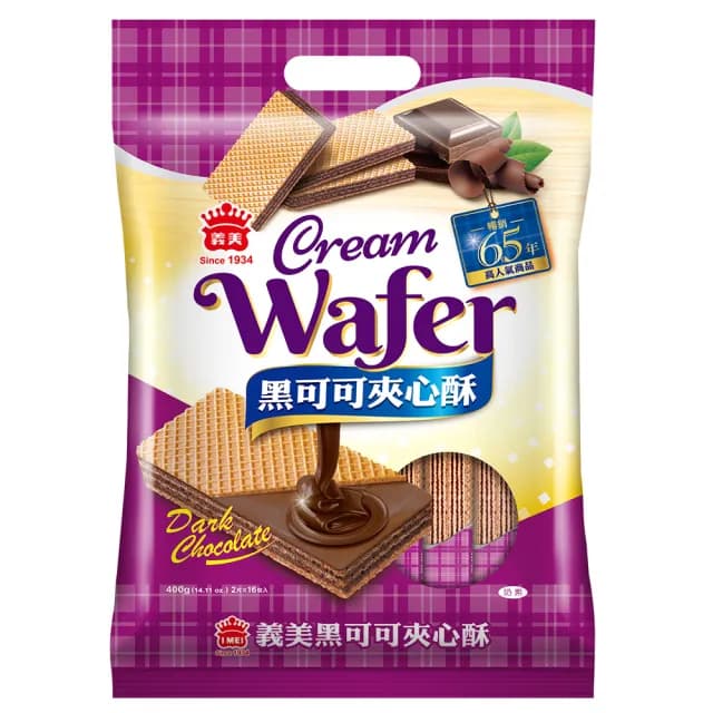 【義美】義美夾心酥黑可可400g