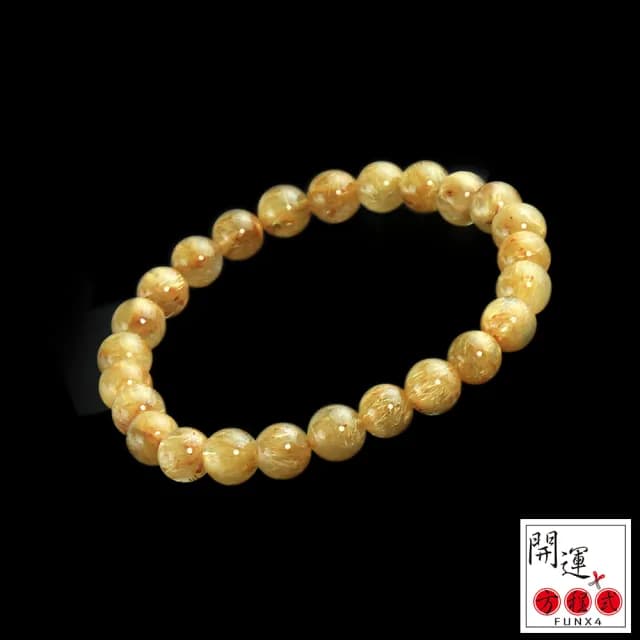 【開運方程式】天然滿絲鈦晶8mm手珠(強大自身財運 開運手鍊)