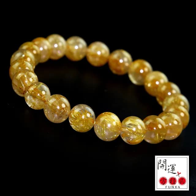 【開運方程式】天然滿絲鈦晶8mm手珠(強大自身財運 開運手鍊)