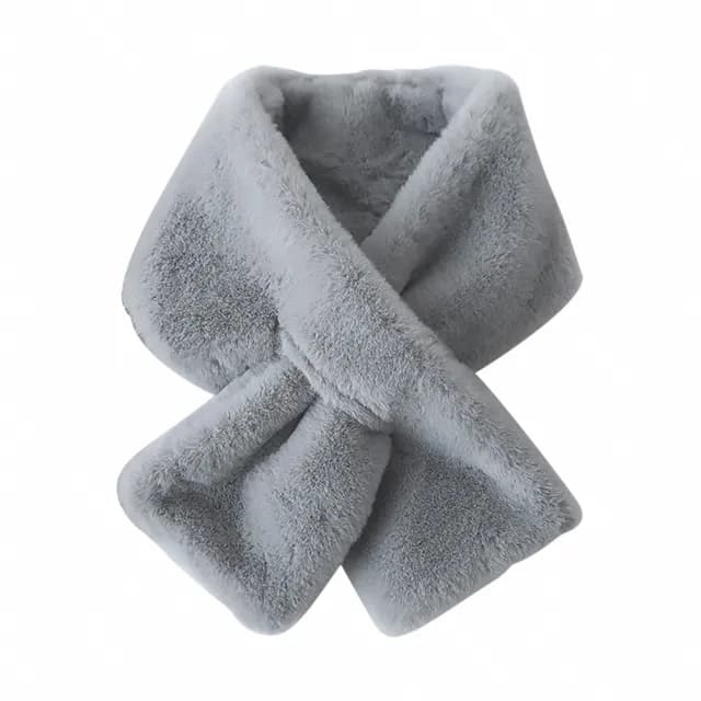 【EZlife】韓版可愛仿兔毛百搭圍巾