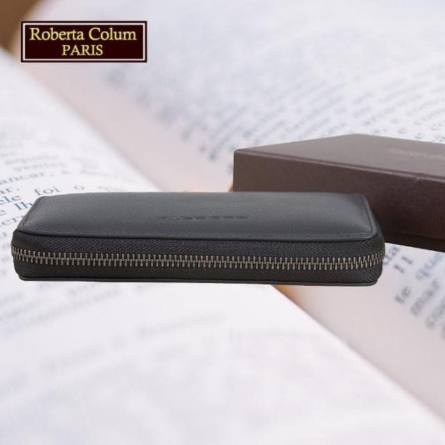 【Roberta Colum】母親節禮物 諾貝達專櫃男用長夾 進口牛皮 手機護照夾(黑色 67811-1)