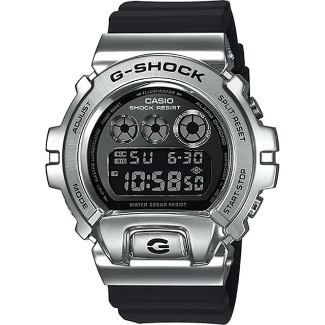 【CASIO 卡西歐】G-SHOCK DW-6900 25周年金屬手錶 畢業禮物 送禮(GM-6900-1)