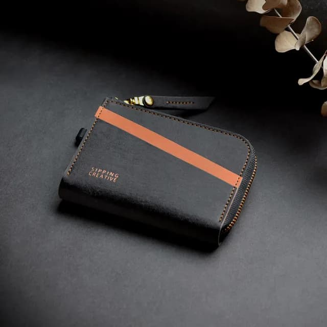 【俬品創意】雙11 L型零錢包_咖啡黑(RFID防盜刷.感應免取卡)