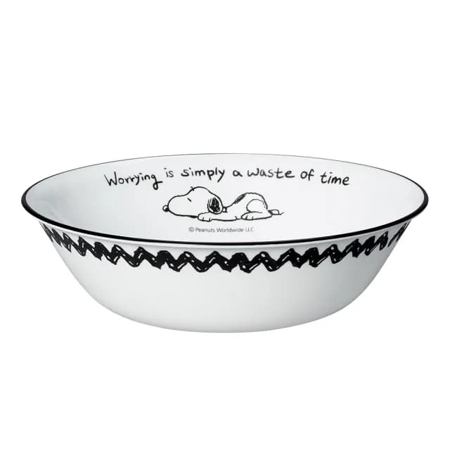 【CORELLE 康寧餐具】SNOOPY 復刻黑白1000ml湯碗(432)