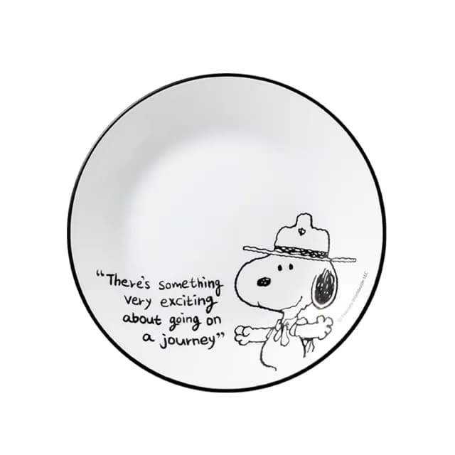 【CORELLE 康寧餐具】SNOOPY復刻黑白6吋平盤(106)